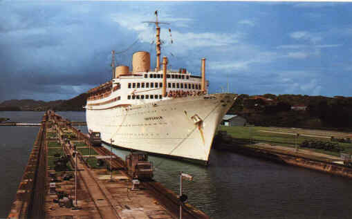 Gripsholm in Panama Canal