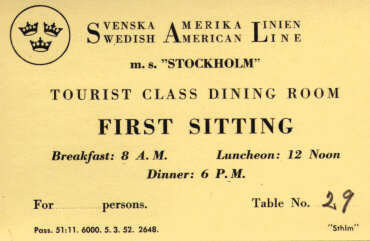 Seating card